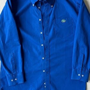 Florida Gators,  Men's Vibrant Blue button down Casual Shirt size XL